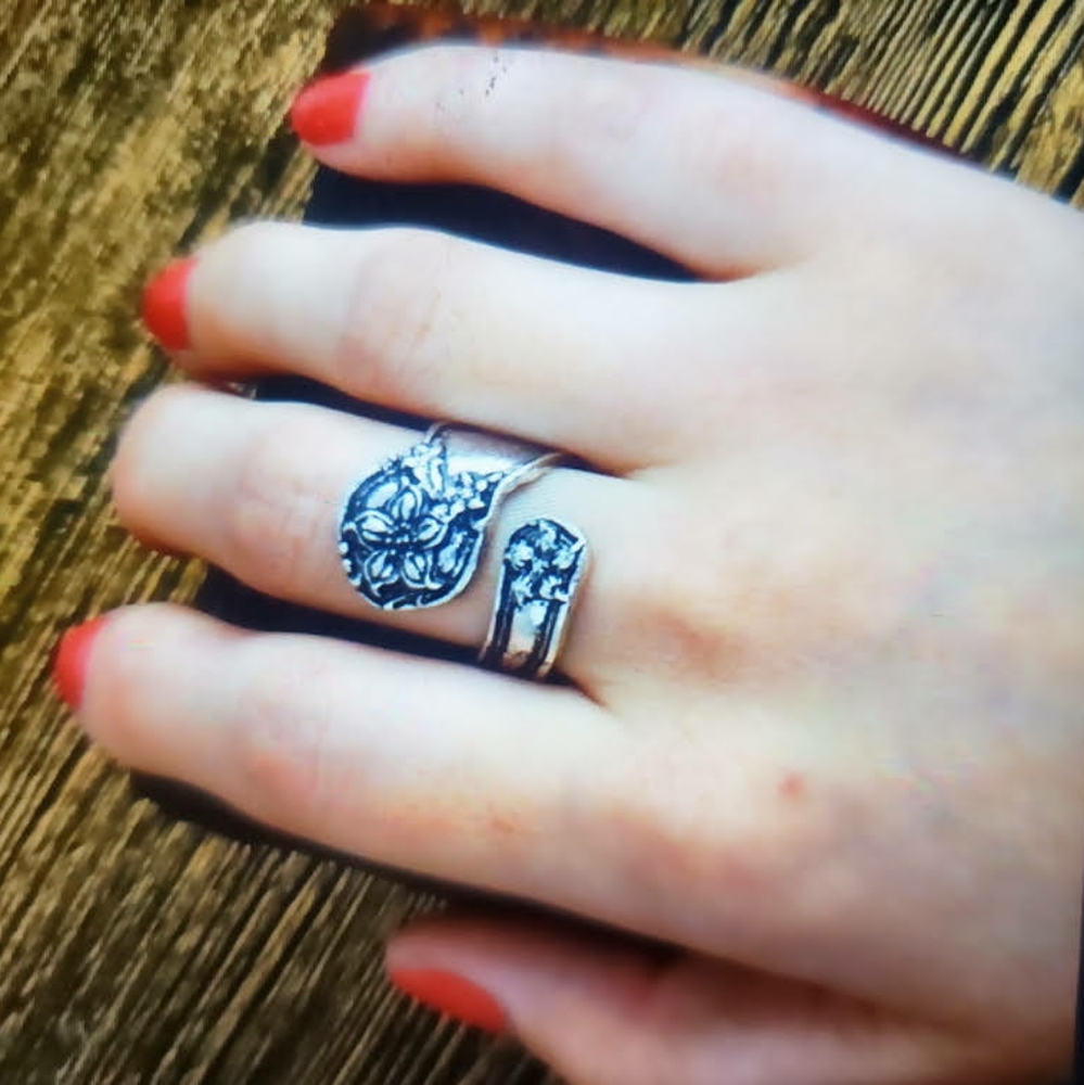 Valley Girl Designs Spoon Rose wrap around Ring